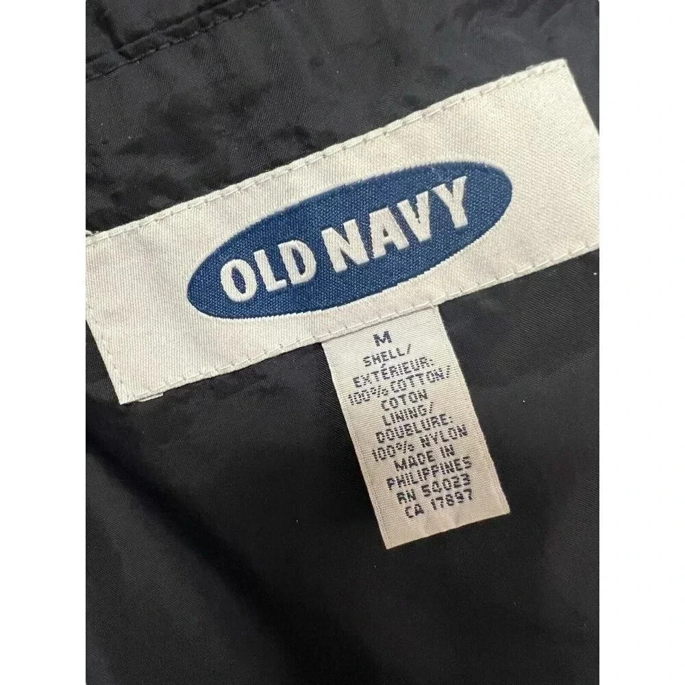 Old Navy Corduroy Blazer Jacket Mens Medium Olive Brown Vtg Grunge Artist Y2K